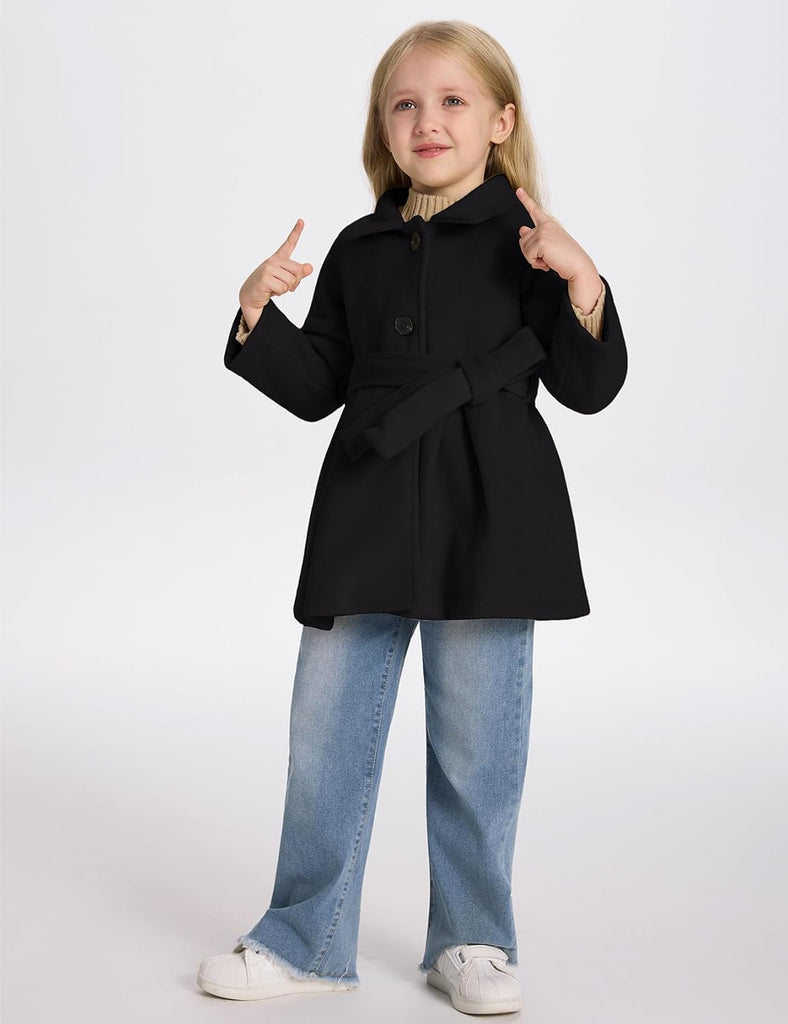 Toddler Girls Dress Coat Wool Peacoat Fall Winter Outfits