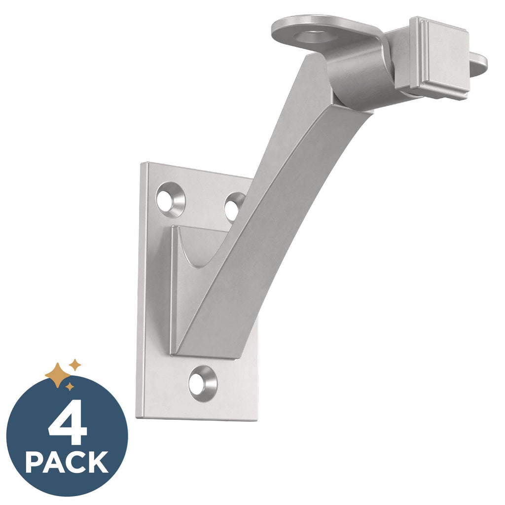 Classic Edge 3 in. (76 mm) Handrail Bracket in Matte Nickel (4-Pack), B47253D-MN-C