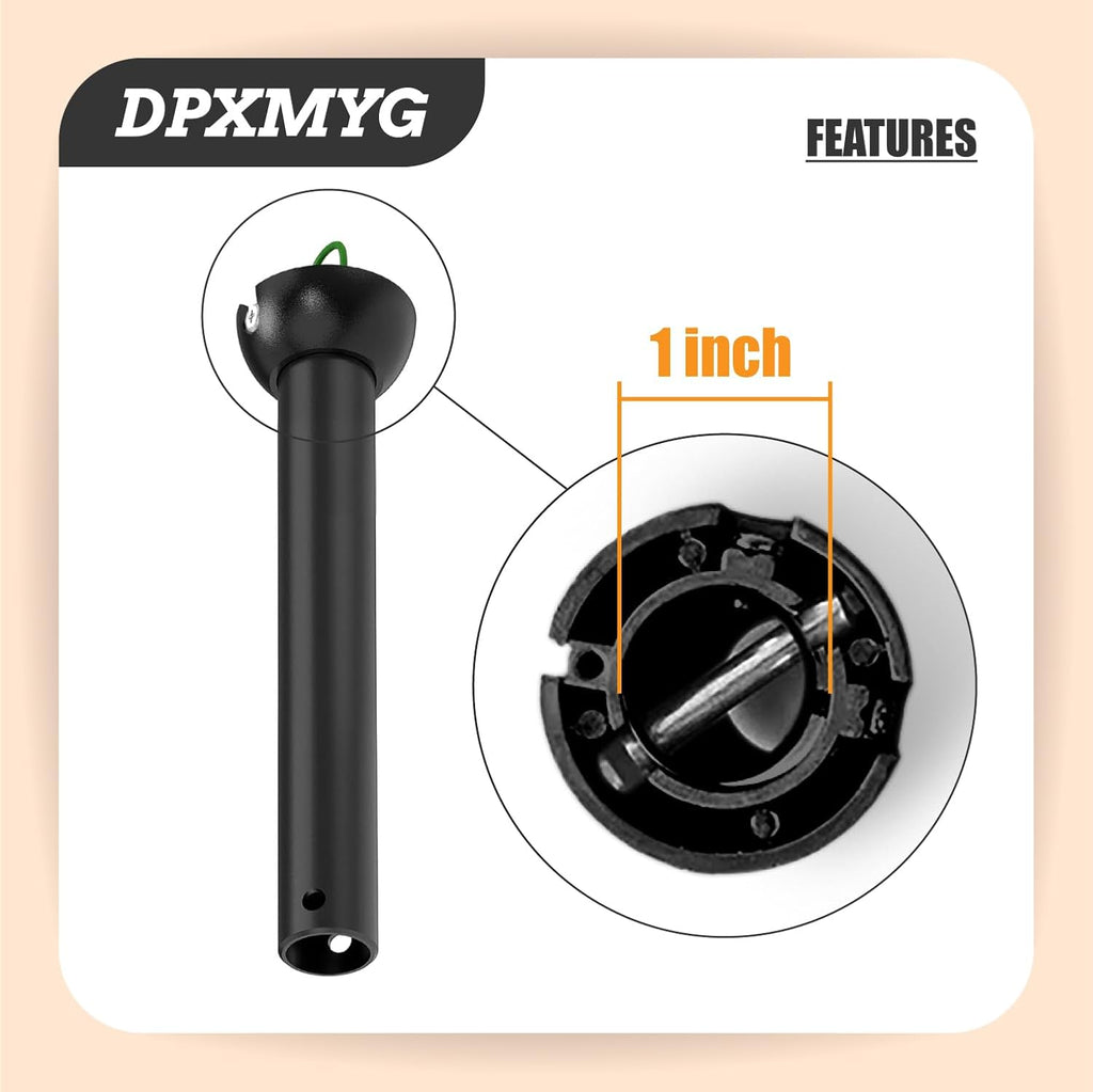 Ceiling Fan Downrod Extension Pole - Steel, 1 Inch Diameter, Non-Threaded Universal Fit