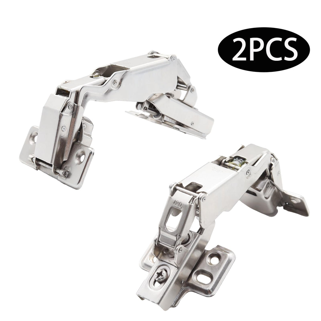 2Pcs 180 Degree Half Overlay Cabinet Hinges