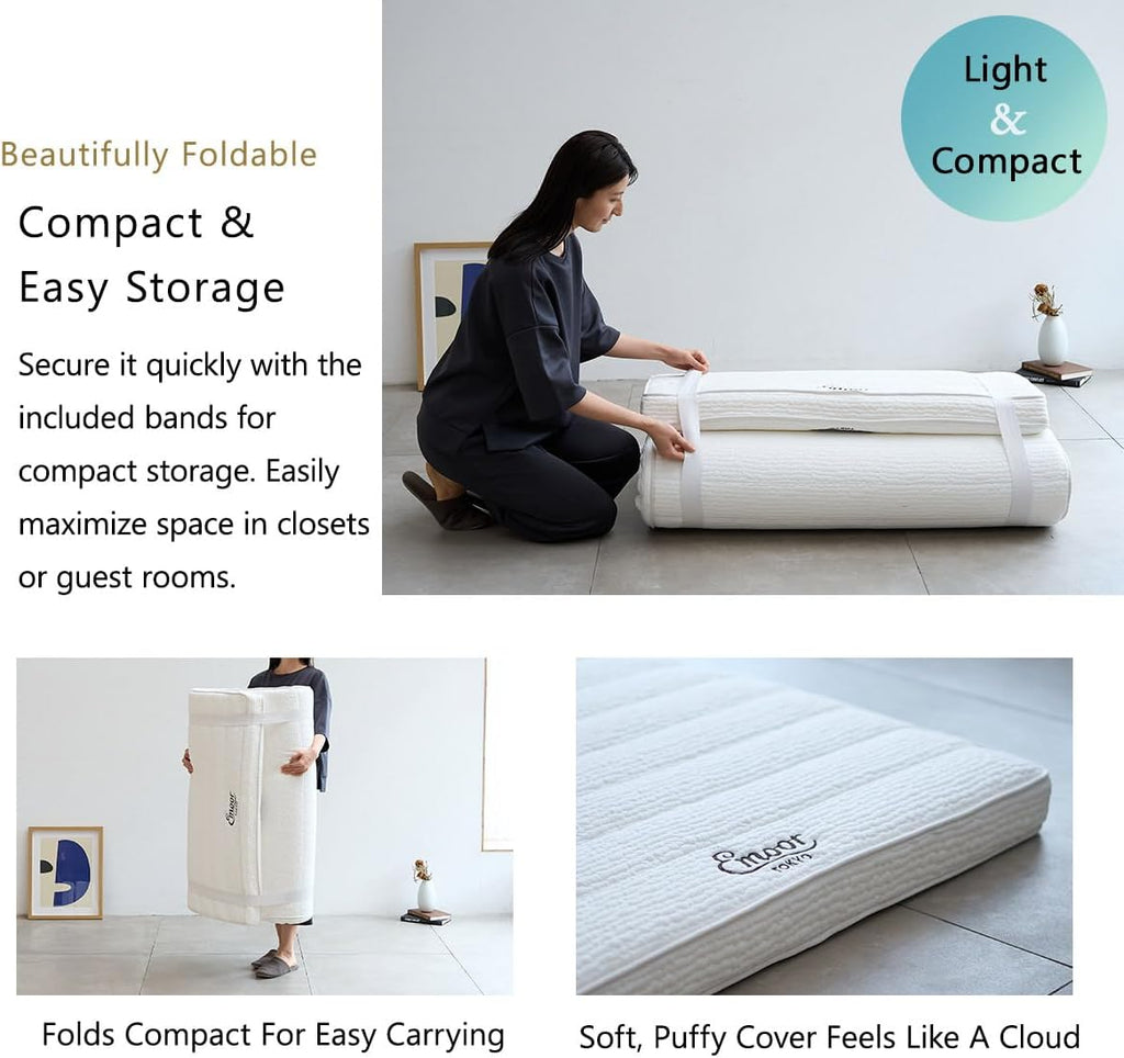 Japanese Futon Mattress, Floor Sleeping Mat Tatami Shikibuton