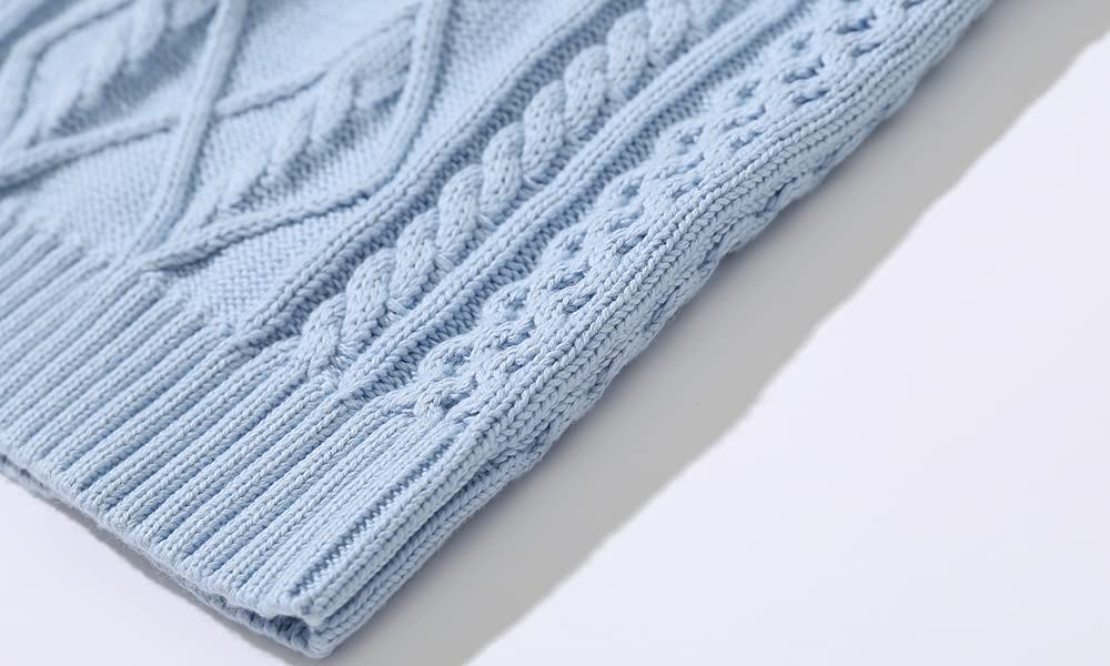 Toddler boy Knit Vest V-Neck Cardigan Kids Autumn Clothes - (Sky Blue 80)