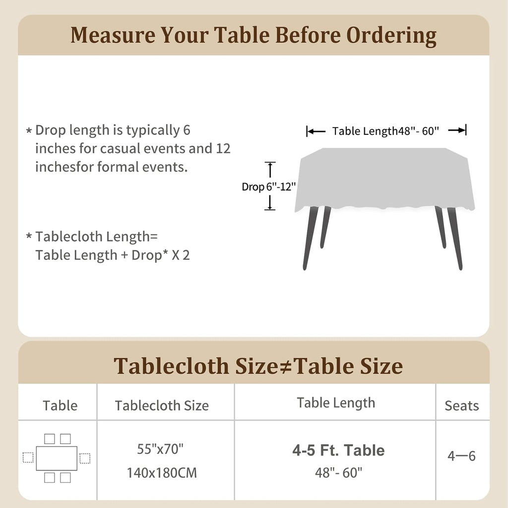 Rustic Tablecloth Cotton Linen Waterproof Farmhouse Tablecloth Burlap Table Cloths Dining Cloth Tabl