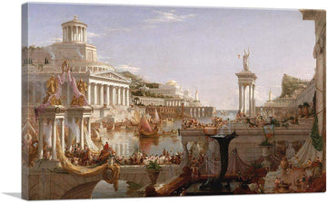 The Consummation The Course Of The Empire 1836 Canvas Art Print Stretched Framed Painting Picture Poster Giclee Wall