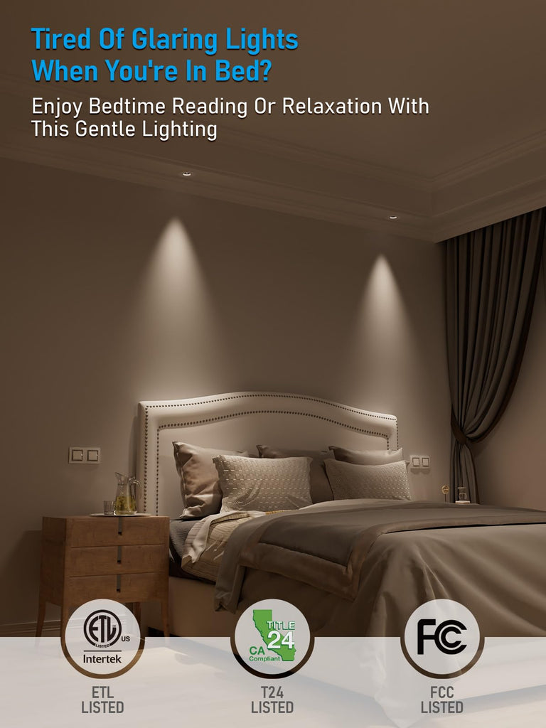 3 Inch 5CCT LED Pinhole Recessed Lights with J-Box