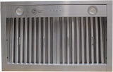 Stainless Steel Wall Mount Range Hood 4 Speed LED Lights