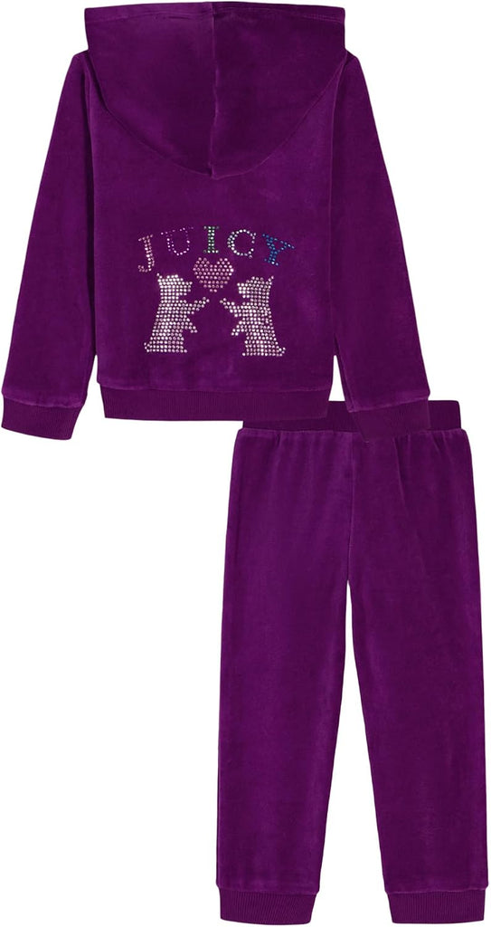 Baby Girls' piece Velour Set, Sweatshirt With Jogger Pant