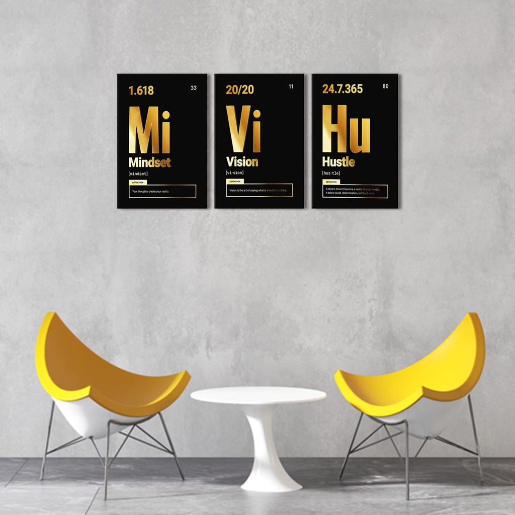 Motivational Wall Art Canvas, Inspirational Quotes Grind Hustle Canvas Painting Artwork Decor Bedroom Living Room