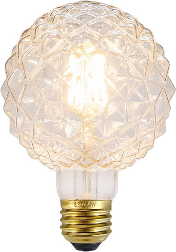 G30 Edison LED Bulb,4W 2500K Warm White 400lm E26 Hard Glass Non‐Dimmable Vintage Decorative Light Bulb
