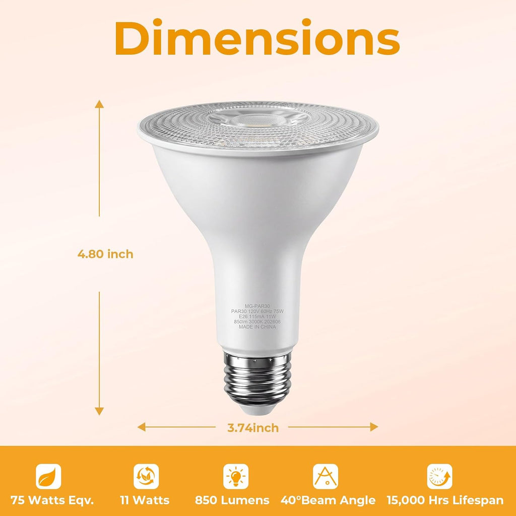 Dimmable Light Bulbs 75W Equivalent 3000K Warm White for Recessed Lights
