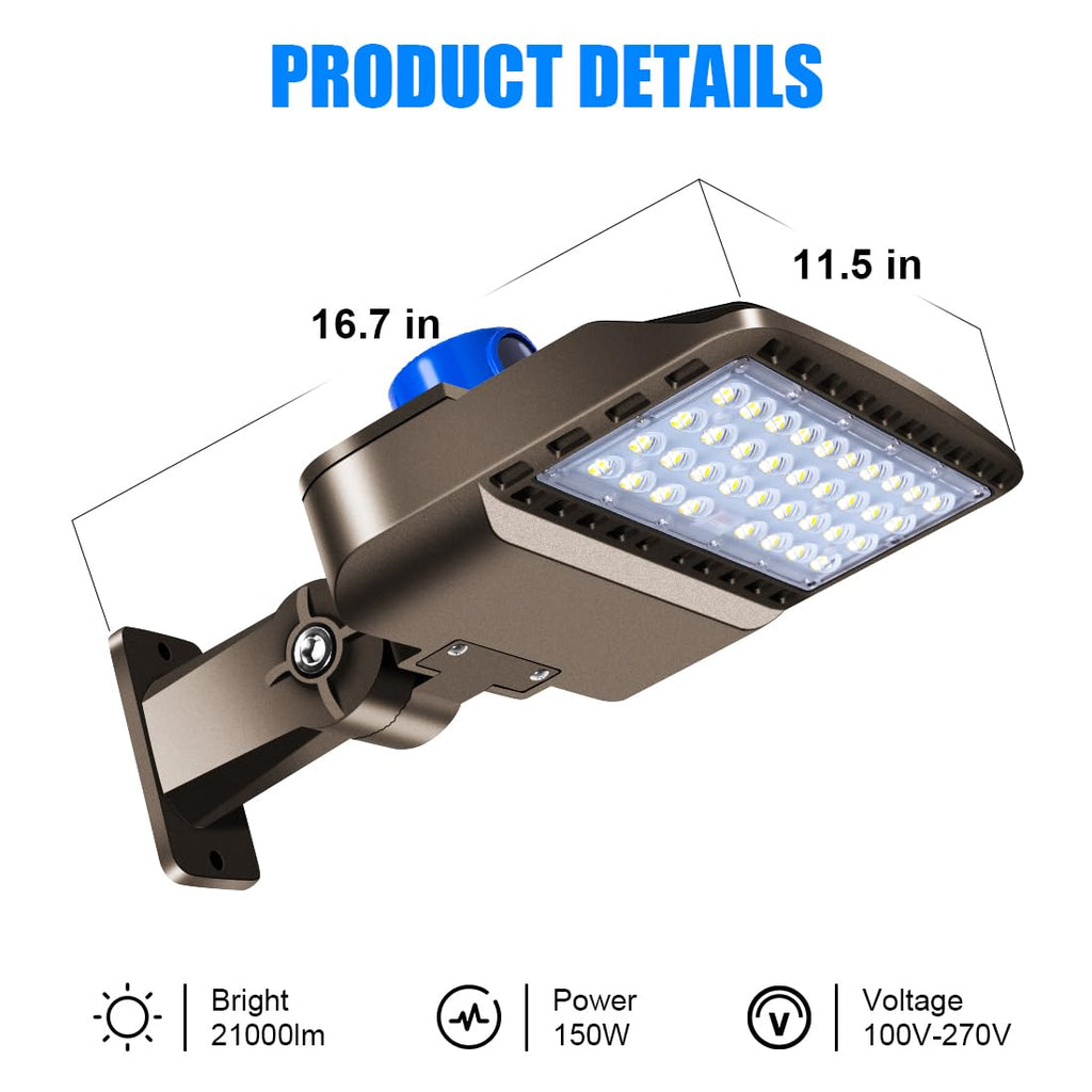 Dusk to Dawn LED Parking lot Flood Light for Building, Warehouse