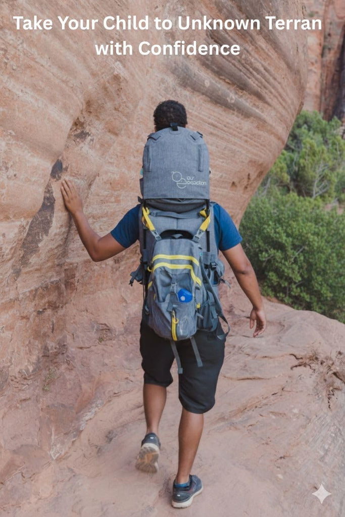 OE Shoulder Hiking Carrier For Child and Toddler 1- 4 years old with Detachable Backpack and Sunshade, Foldable
