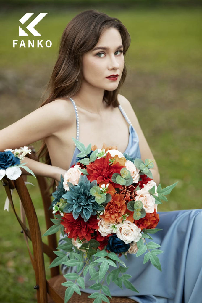 Fall Artificial Flowers DIY Bouquet Combo Faux Rose Decor