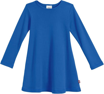 Girls' 100% Cotton Long Sleeve Dress