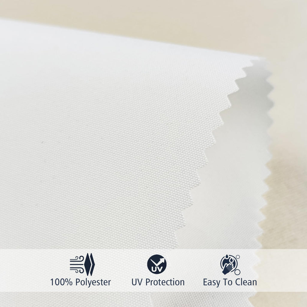 Blackout Window Blinds Roller Shades, White Custom Window Shades Elegant Roller Blinds, Energy Saving UV Protection