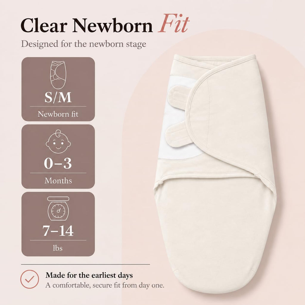 Zipper Swaddle Sleep Sacks - Pack Swaddles for Newborns, Adjustable & Breathable Infant Sleep Sack, Easy