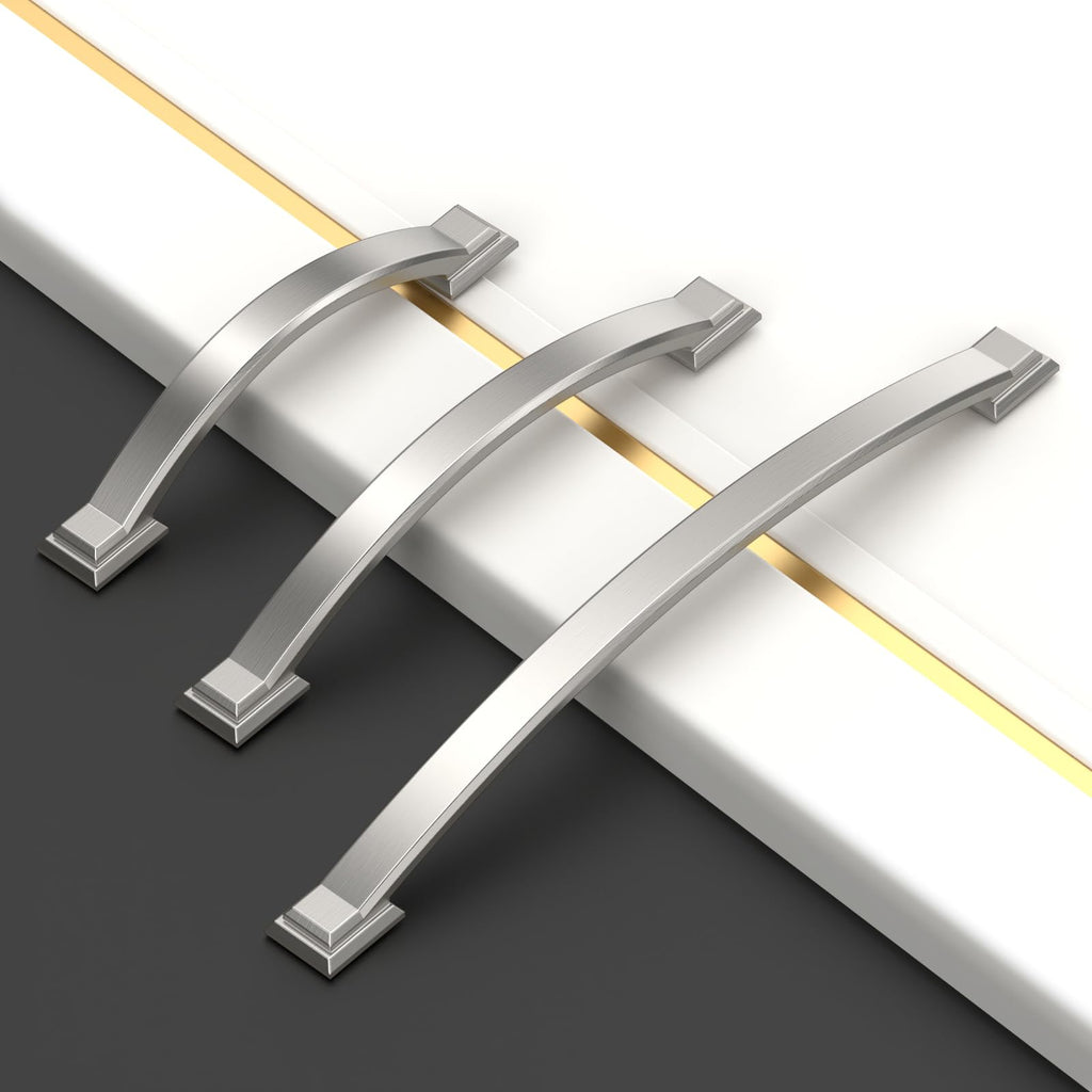 10 Pack Brushed Satin Nickel Cabinet Pulls 3.75"