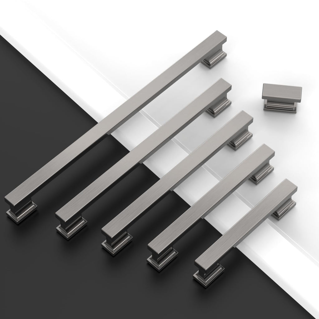 10 Pack Brushed Black Nickel Cabinet Pulls 3.75"