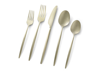 Gaze Champagne Satin 20-Piece Silverware Set for 4, Flatware