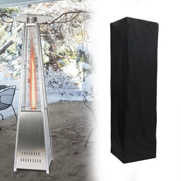 Outdoor Glass Tube Heater Cover - Waterproof Square Standing Patio Heater Protector for Summer Triangle and Pyramid
