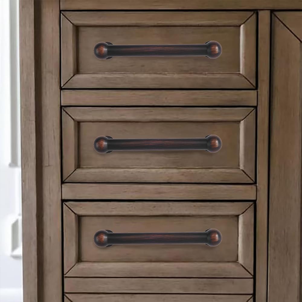 10 Pack 3 Inch Hole Center Oil Rubbed Bronze Cabinet Pulls Heavy Duty Solid Cabinet Handles cabinets Dressers