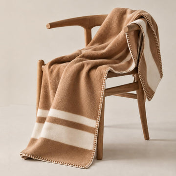 Highrise Throw Blanket, 50 x 70 in, Soft Cotton Blend - Camel