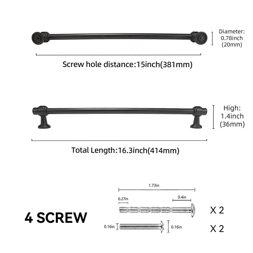 6 Pack 15 inch Matte Black Kitchen Cabinet Handles Cabinet Pulls Black Drawer Pulls Kitchen Cabinet Hardware Handles