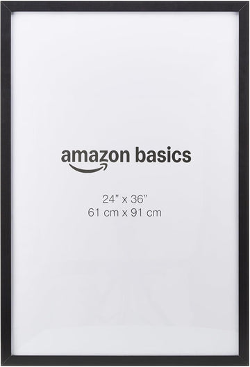 Rectangular Wood Poster Frame, 24" x 36", Black