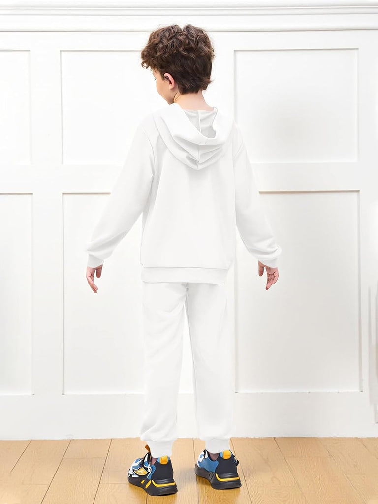Boys Athletic Sweatsuit Kids Fashion Hoodies and Sweatpants Clothing Sets with Pockets