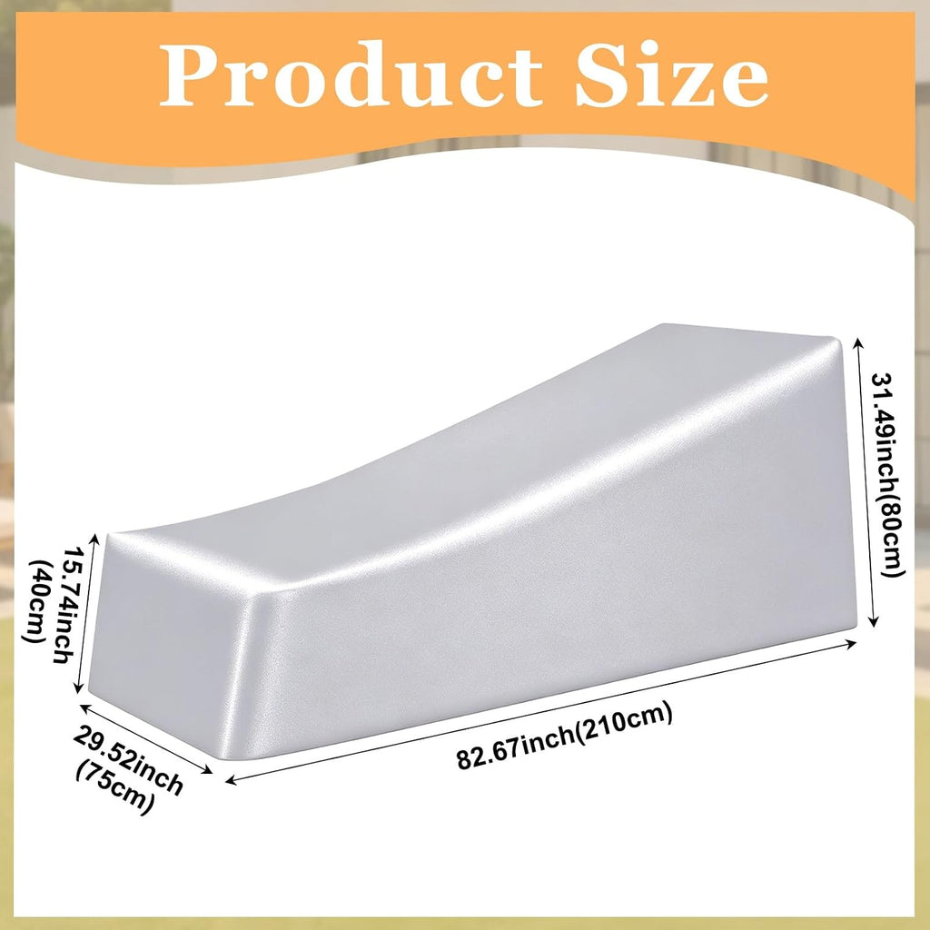 Patio Chaise Lounge Cover Waterproof Heavy Duty 420D Oxford Fabric, 78"L x 34"W x 32"H Outdoor Lounge Chair Cover