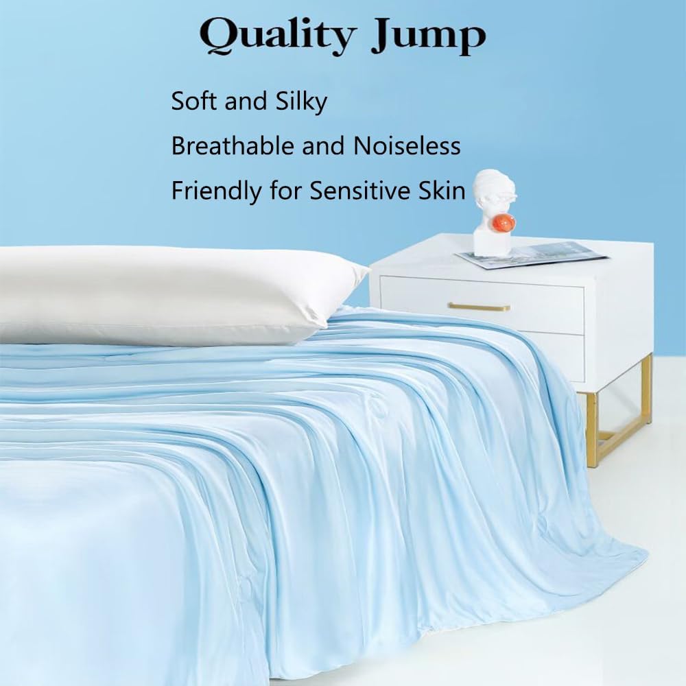 Cooling Comforter King, Cold Touch Fabric Absorbs Body Heat, Double-Sided Cool Design Soft Fluffy Cooling Blanket for