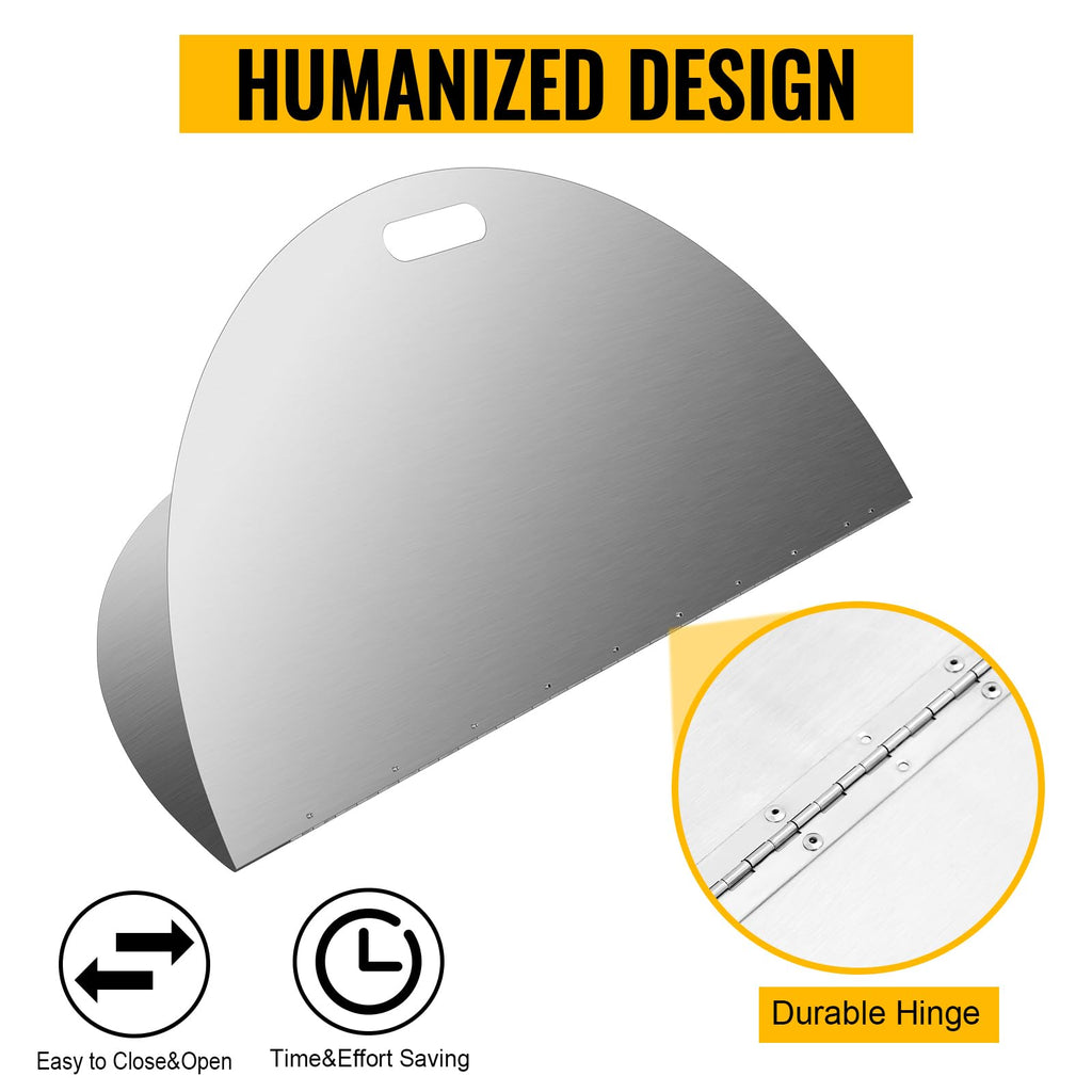 Round Fire Pit Lid, 40 Inch Stainless Steel Fire Pit Ring Lid 1.5mm Thick Fire Pit Burner Cover for Any Round Patio