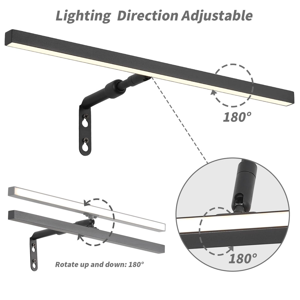 2 Pack Picture Lights for Paintings Plug in, 16" 4W Adjustable LED Picture Light Art Light with Timer, Remote Control