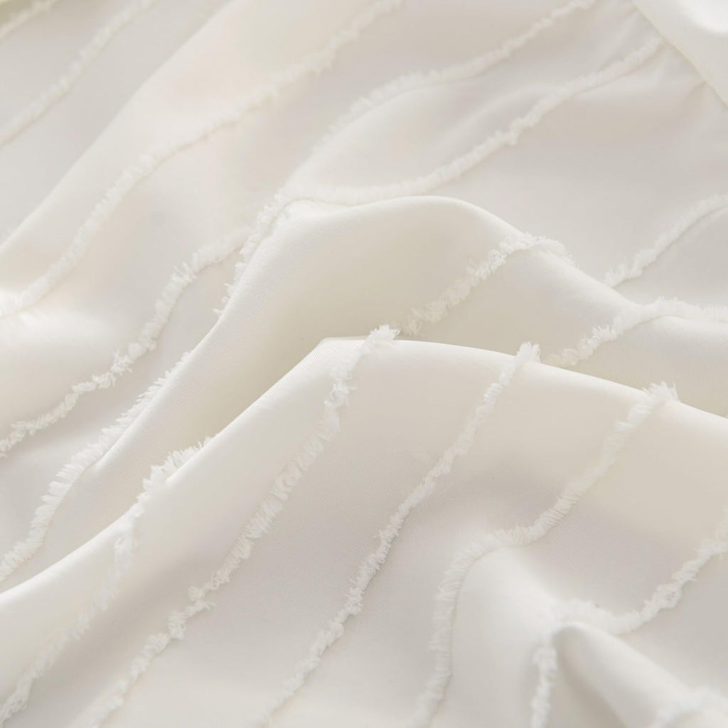 Bed Skirt - Ruffled Bed Skirt - with Split Corners - Ivory