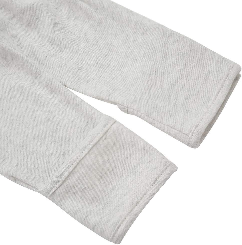 Footie Pajama with Mitten Cuffs, Double Zipper Infant Cotton clothes Sleeper Pjs, Footed Sleep Play