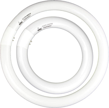 22W and FC12T9/CW 32W Cool White Round Fluorescent Light Bulb Set, 8 inch T9 22 Watts & 12 inch 32 Watts