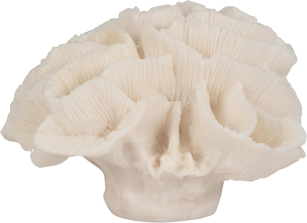 Polyresin Coral Figurine Sculpture - Decorative Accent for Shelf or Table, Coastal-Inspired Design - Accent Piece for