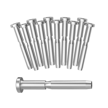 10 Pack 3/16" Invisible Cable Railing kit, T316 Stainless Steel Invisible Receiver and Swage Stud End for 3/16 Inch