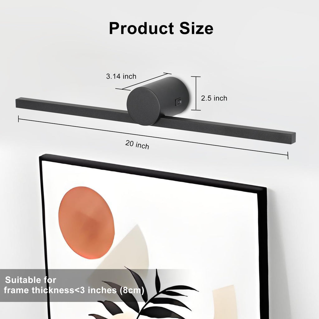 Battery Operated Picture Light with Remote,Wireless Dimmable Art Lights for Paintings Rechargeable Gallery Light