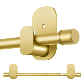 Curtain Rods No Drilling 16 to 30 Inch, 5/8" Diameter, Gold