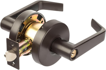 Commercial Door Lock Keyed Lever Lockset, ADA Compliant, Grade 2 Heavy Duty Door Handle with Lock , Entry - Door Lever
