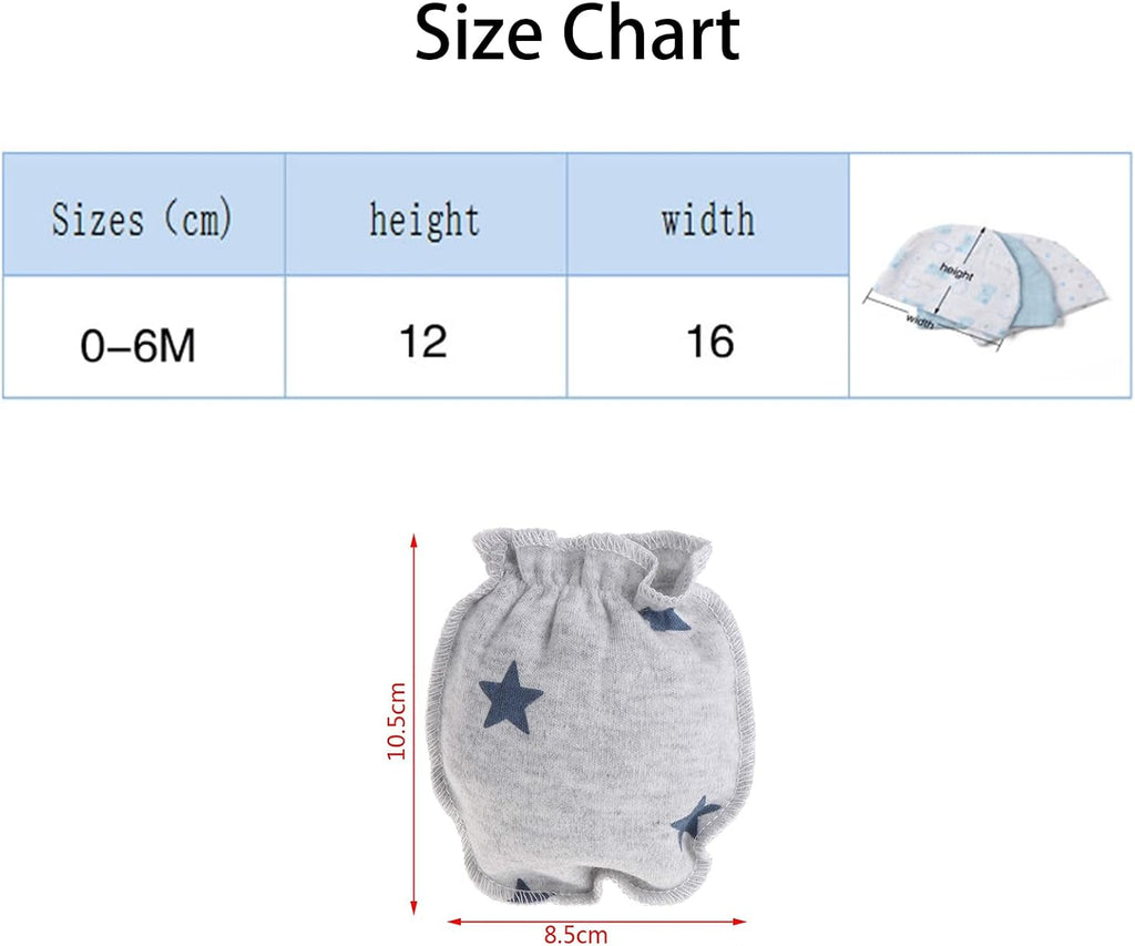 Baby Hat and Mittens Set Baby Hats Caps for Baby Boys Girls 100% Cotton