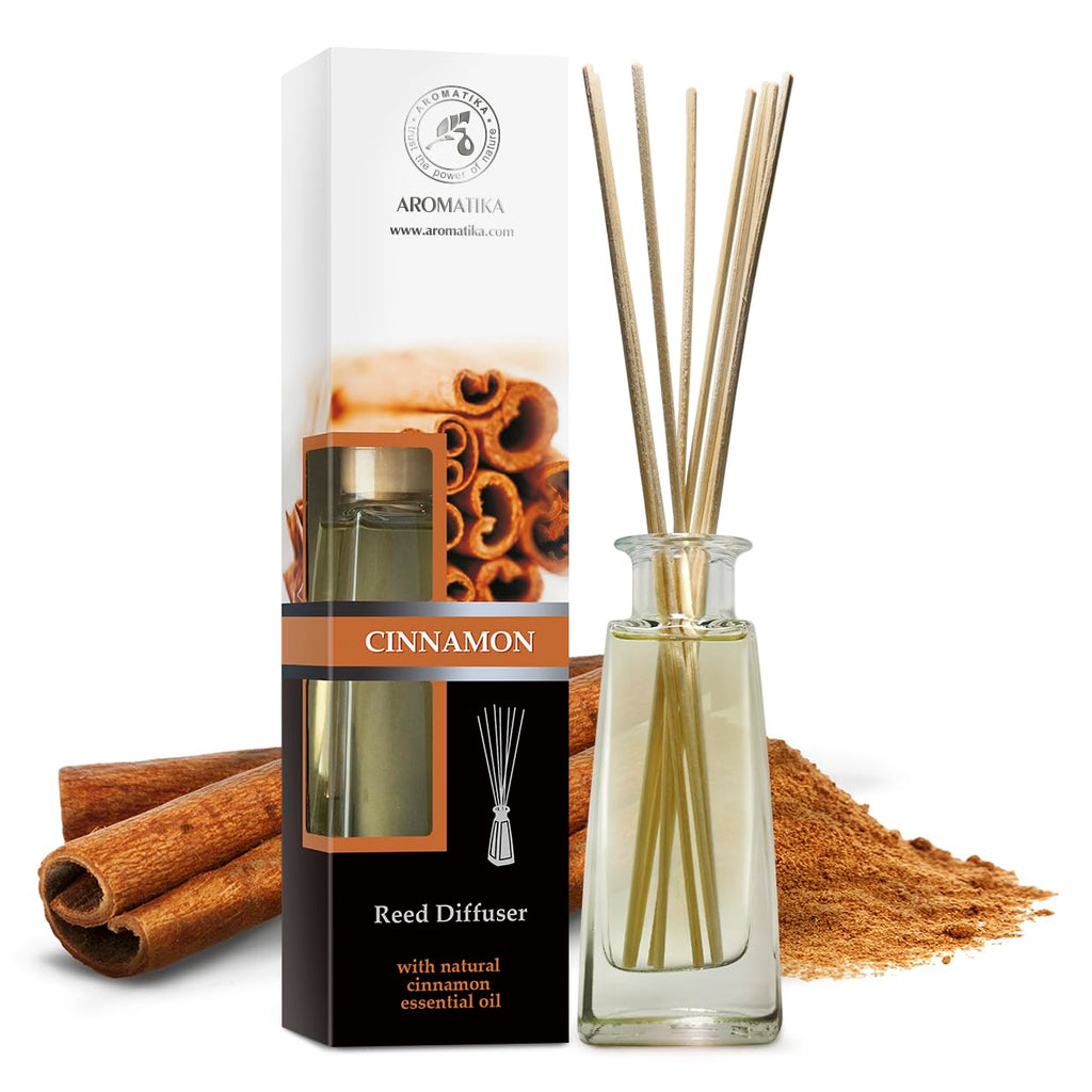 Reed Diffuser Cinnamon 3.4 Fl Oz(100ml) - Room Diffuser with Cinnamon Essential Oil - Home Fragrance - Aromatherapy