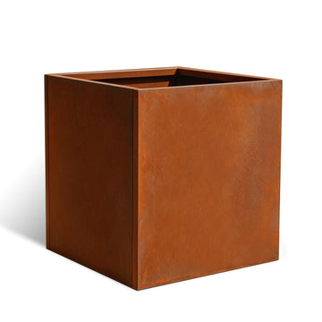 Corten Steel Planter Box 16 Inch, Square
