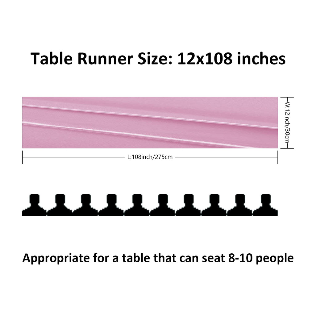 24Pack Table Runner 12 x 108 Inches Satin Silk Table Runner for Wedding, Birthday Party, Banquets, Graduations