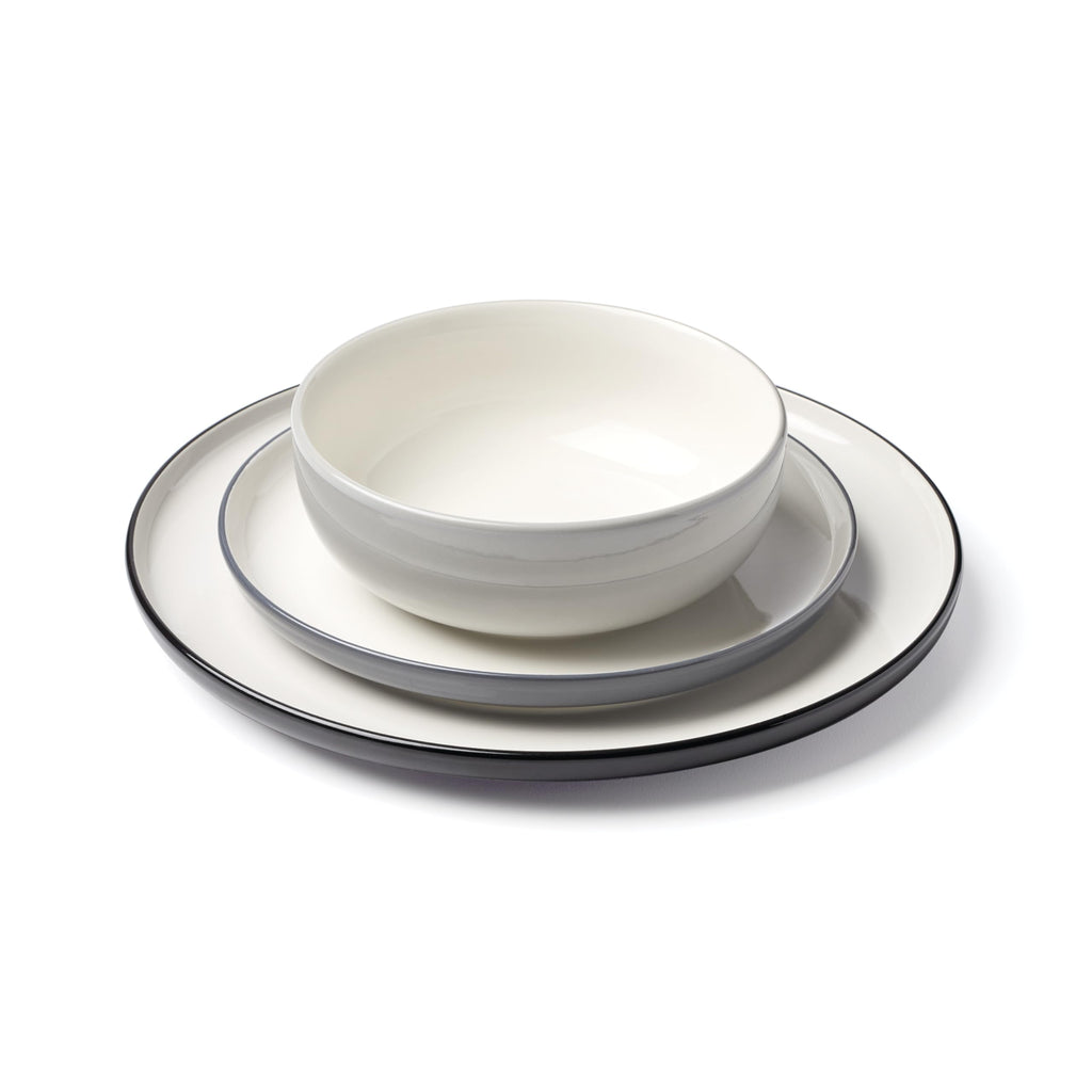 24 Seven Colors Pumice Porcelain 12-Piece Dinnerware Set for 4