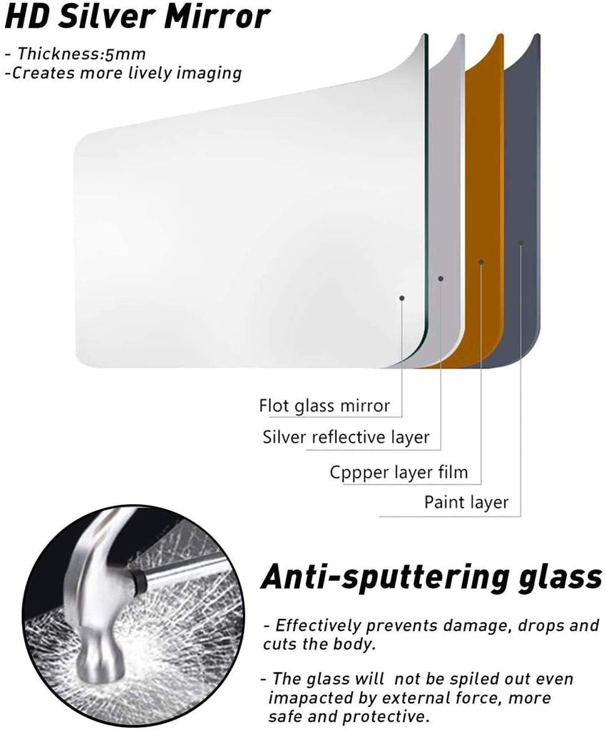 Full Length Mirror, 71"x26" Arched Body Mirror Full Length (White)
