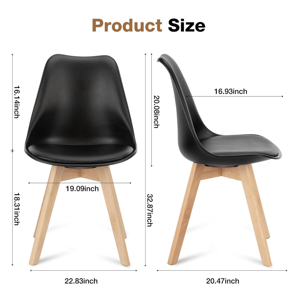 Dining Chairs Set of 4, PU Leather Accent Chairs