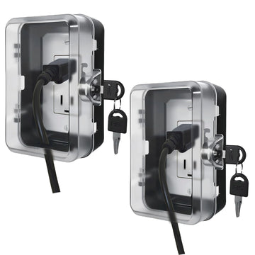 Child Proof Outlet Lock Box with 2 Durable Keys - Heavy Duty Safety Cover for Baby Proofing, Tool-Free Installation