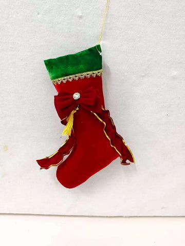 Luxury Velvet Christmas Stocking,Traditional 15.75 Inch Large Vintage